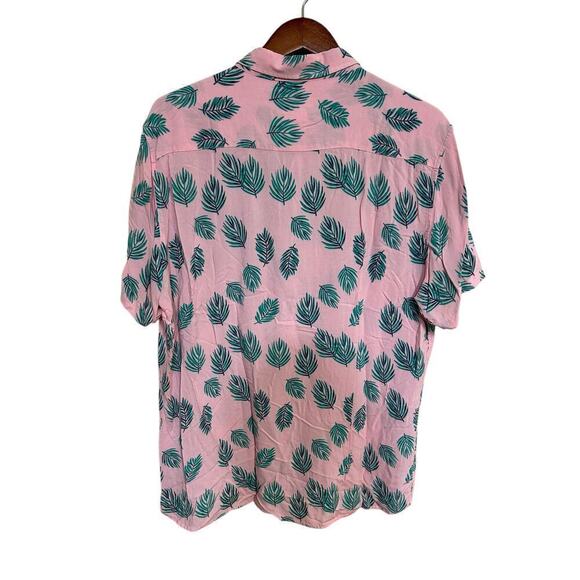 Barney Cools Pink Camp Holiday Button Down Shirt Pink Fern - XL - Picture 3 of 6